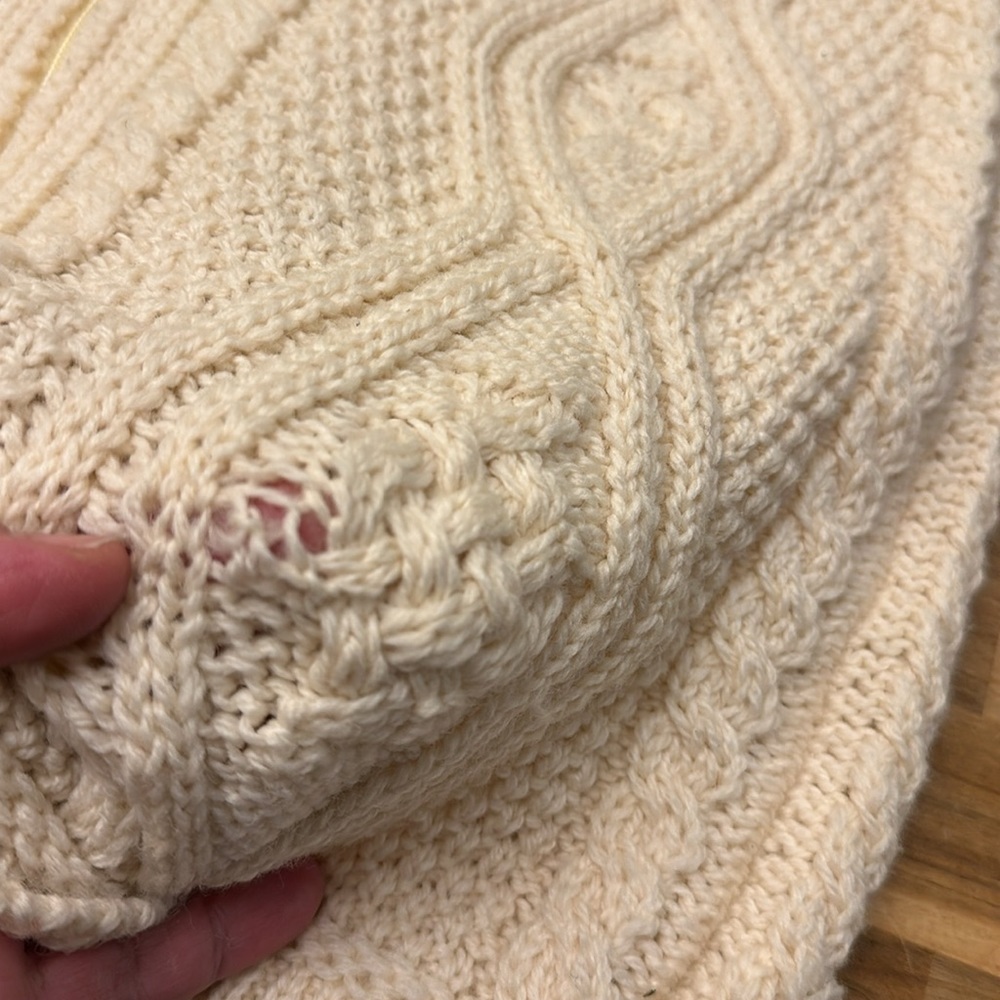 ARAN MOR ⭐️ Ireland 100% merino wool cardigan - Picture 9 of 11